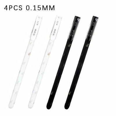 4 gab./partija 0.15mm 0.2mm 0.35mm gēla pildspalva Kawaii vienkārša neitrāla pildspalva bērniem Dāvanas Skolas biroja rakstīšanas piederumi Studentu kancelejas piederumi