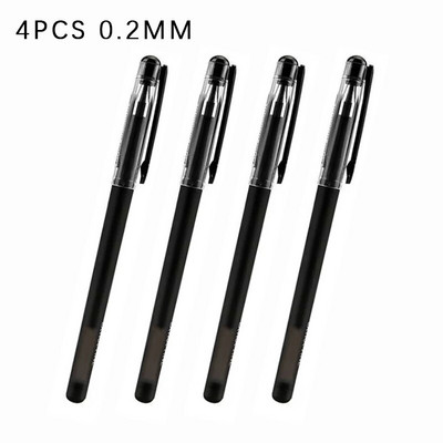 4 gab./partija 0.15mm 0.2mm 0.35mm gēla pildspalva Kawaii vienkārša neitrāla pildspalva bērniem Dāvanas Skolas biroja rakstīšanas piederumi Studentu kancelejas piederumi