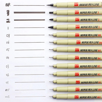 Pigment Liner Micron Marker Pen 0,05 0,1 0,2 0,3 0,4 0,5 0,6 0,8 01 02 03 Different Tip Black Fineliner Sketching Pens