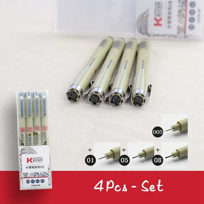 Pigment Liner Micron Ink Marker Pen 0,05 0,1 0,2 0,3 0,4 0,5 0,6 0,8 01 02 03 Različiti vrhovi Crne Fineliner olovke za skiciranje