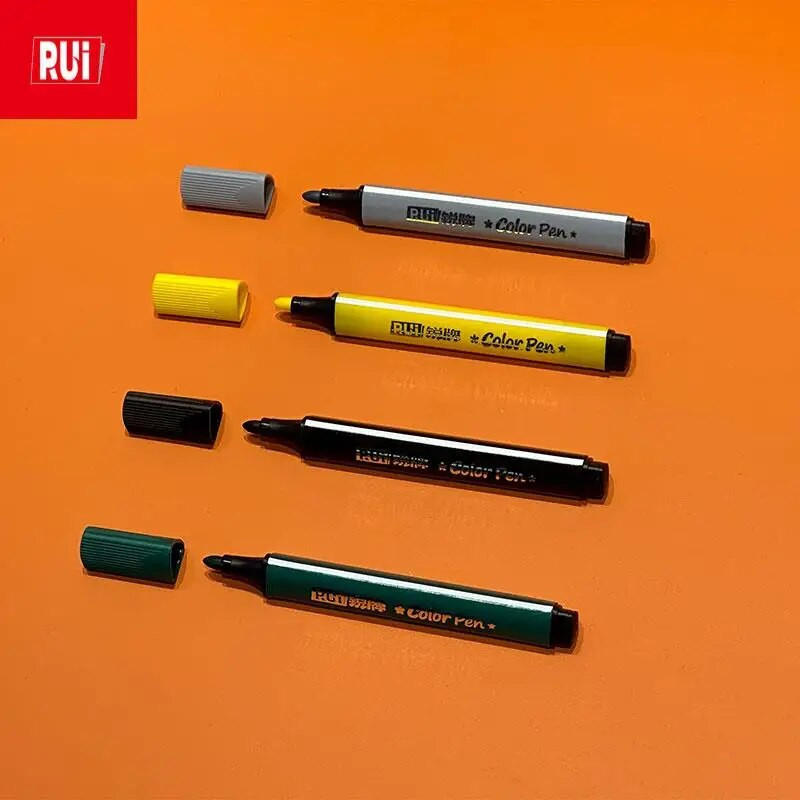 12-24 Skicēšanas marķieri Trīsstūra staba krāsaina pildspalva bez smaržas bērniem gleznošanas pildspalvas Komiksu akvareļu pildspalva lielas ietilpības mākslas piederumi