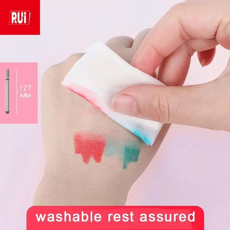 12-24 Skicēšanas marķieri Trīsstūra staba krāsaina pildspalva bez smaržas bērniem gleznošanas pildspalvas Komiksu akvareļu pildspalva lielas ietilpības mākslas piederumi