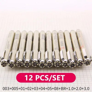 7/9/11Gb Black Sakura Pigma Micron pildspalva, ūdensnecaurlaidīga, ar rokām zīmēta dizaina skices adatas pildspalva Fineline pildspalvas piederumi