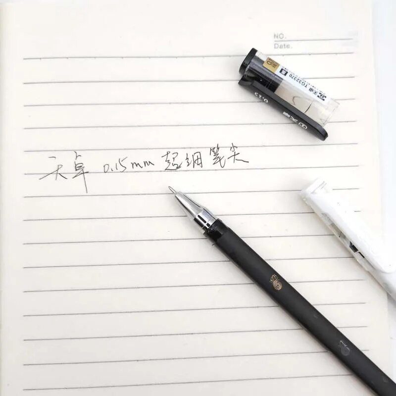 4 τμχ/Παρτίδα 0,15 χιλιοστά Μαύρη μελάνη Gel στυλό Πολύ λεπτή Business Office Οικονομική γραφή Εργαλεία στυλό Signature Students School Stationery
