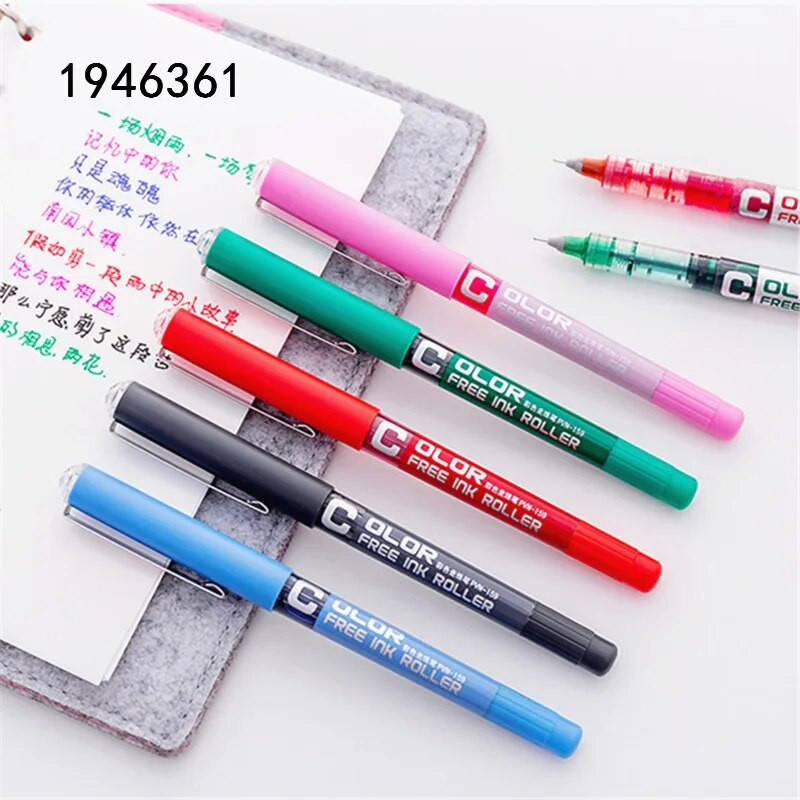 Kvaliteetne mitmevärviline suure mahutavusega tindigeelpliiats Tudengite koolikontori kirjatarbed Peen rull-pastapliiats Uus