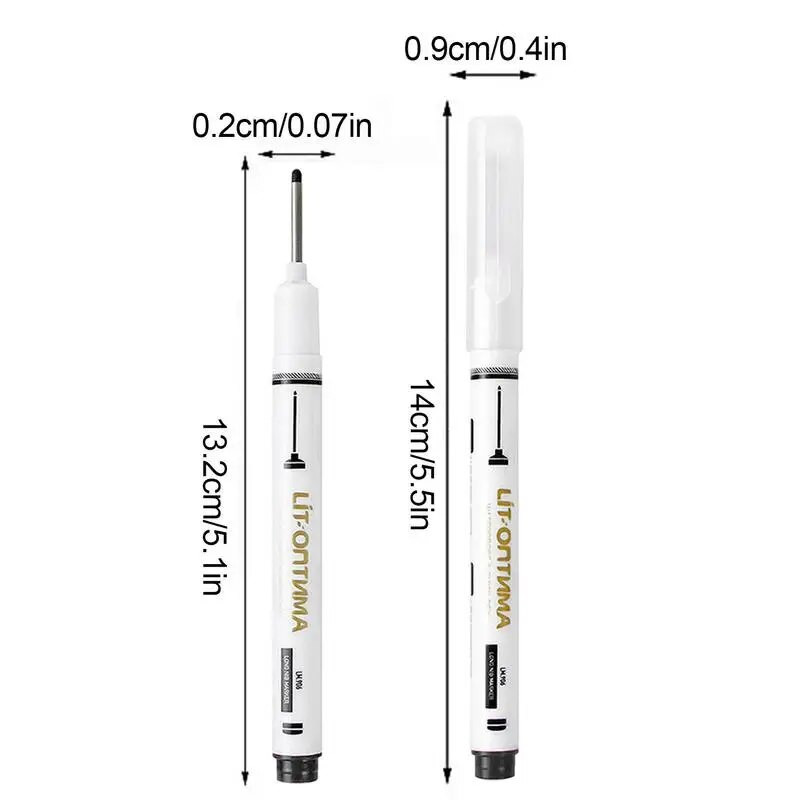 Pika otsaga värvimarkerid Sügavalt ulatuvad kirjatarvete pliiatsid Kunstitarbed Veekindel käeulatuses püsimarker koolitarvikute jaoks