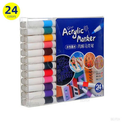 24.12.36 Krāsa Akrila Krāsa Mākslas Marķieris Pildspalva DIY Glezniecība Zīmējums Kartei Keramika Akmens Akmens Krūze Stikls Audums Apģērbi Apavi Koksne