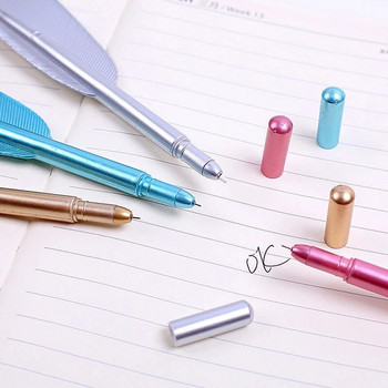2 τεμ. Beautiful Feather Gel Pens 0,5mm Creative Kawaii Cute Neutral Pen Ink Pen Gift Σχολικά προμήθειες γραφείου Χαρτικά