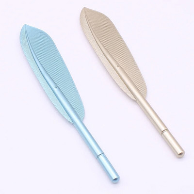 2 τεμ. Beautiful Feather Gel Pens 0,5mm Creative Kawaii Cute Neutral Pen Ink Pen Gift Σχολικά προμήθειες γραφείου Χαρτικά