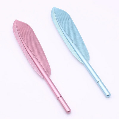 2 τεμ. Beautiful Feather Gel Pens 0,5mm Creative Kawaii Cute Neutral Pen Ink Pen Gift Σχολικά προμήθειες γραφείου Χαρτικά