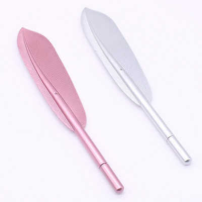 2 τεμ. Beautiful Feather Gel Pens 0,5mm Creative Kawaii Cute Neutral Pen Ink Pen Gift Σχολικά προμήθειες γραφείου Χαρτικά