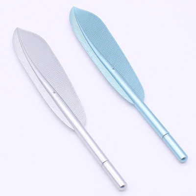 2 τεμ. Beautiful Feather Gel Pens 0,5mm Creative Kawaii Cute Neutral Pen Ink Pen Gift Σχολικά προμήθειες γραφείου Χαρτικά
