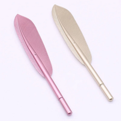 2 τεμ. Beautiful Feather Gel Pens 0,5mm Creative Kawaii Cute Neutral Pen Ink Pen Gift Σχολικά προμήθειες γραφείου Χαρτικά
