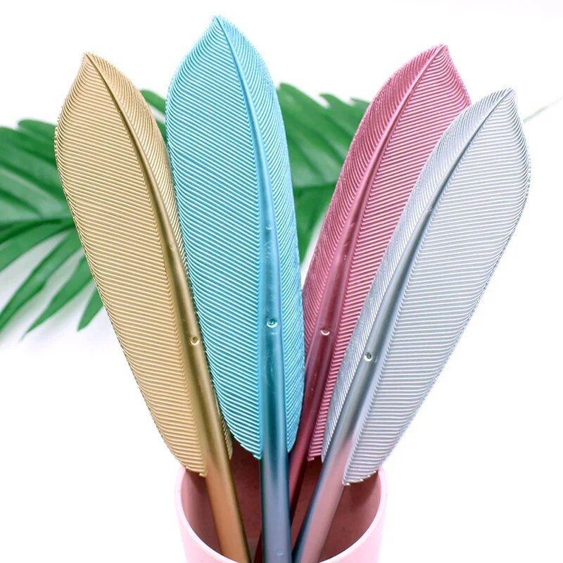 2 τεμ. Beautiful Feather Gel Pens 0,5mm Creative Kawaii Cute Neutral Pen Ink Pen Gift Σχολικά προμήθειες γραφείου Χαρτικά