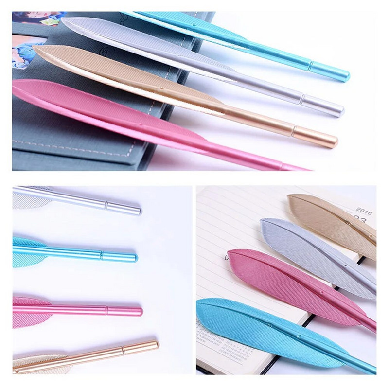 2 τεμ. Beautiful Feather Gel Pens 0,5mm Creative Kawaii Cute Neutral Pen Ink Pen Gift Σχολικά προμήθειες γραφείου Χαρτικά