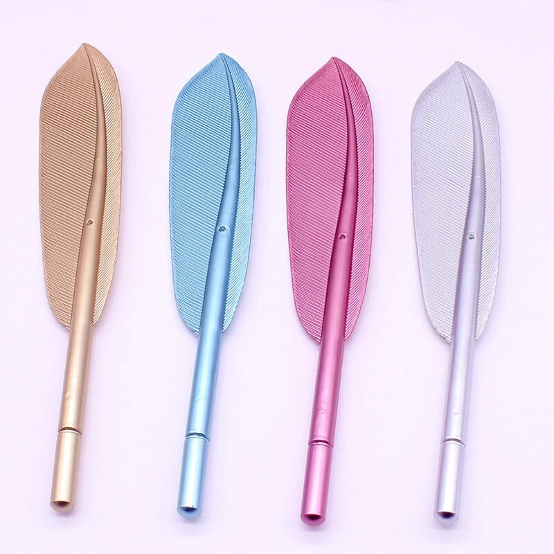 2 τεμ. Beautiful Feather Gel Pens 0,5mm Creative Kawaii Cute Neutral Pen Ink Pen Gift Σχολικά προμήθειες γραφείου Χαρτικά