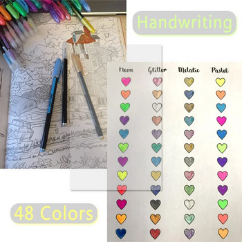 48 Χρώματα Σκίτσο στυλό Μαρκαδόρος Ζωγραφική Σχέδιο γραφικής ύλης Χρώμα πινέλο Στυλό Kawaii Art Markers Stationery Crafts Πινέλο στυλό Σετ Δώρο