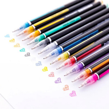 48 Χρώματα Σκίτσο στυλό Μαρκαδόρος Ζωγραφική Σχέδιο γραφικής ύλης Χρώμα πινέλο Στυλό Kawaii Art Markers Stationery Crafts Πινέλο στυλό Σετ Δώρο