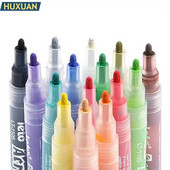 Akrila krāsas pildspalvas Ūdensizturīgas pastāvīgās marķieru pildspalvas Akrila pildspalvas DIY akmens akmens keramikas stikla krūzes koka