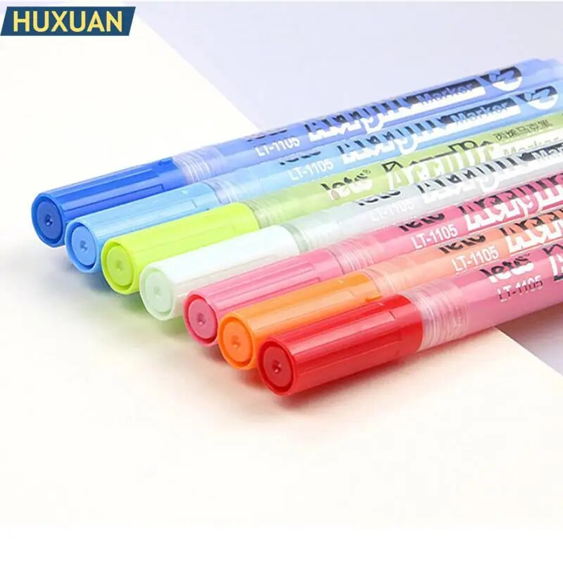 Akrila krāsas pildspalvas Ūdensizturīgas pastāvīgās marķieru pildspalvas Akrila pildspalvas DIY akmens akmens keramikas stikla krūzes koka