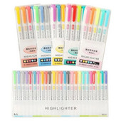 15/25 Colors Cute Double Head Highlighter Pen Art Marker Ιαπωνικό καναπέ Φθορίζον στυλό Σχολική επιστολή γραφείου