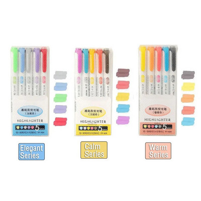 15/25 Colors Cute Double Head Highlighter Pen Art Marker Ιαπωνικό καναπέ Φθορίζον στυλό Σχολική επιστολή γραφείου