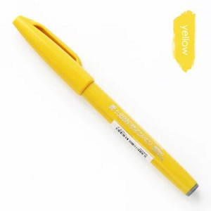 1 gab Japan Pentel Touch Brush Pildspalva ar mīkstu galu pasteļkrāsu kaligrāfijas pildspalvas Zīmēšanas mākslas marķieri Burti Skolas mākslas piederumi
