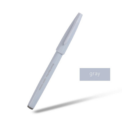 1 gab Japan Pentel Touch Brush Pildspalva ar mīkstu galu pasteļkrāsu kaligrāfijas pildspalvas Zīmēšanas mākslas marķieri Burti Skolas mākslas piederumi