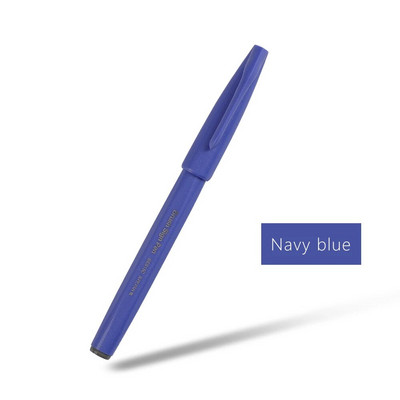 1 gab Japan Pentel Touch Brush Pildspalva ar mīkstu galu pasteļkrāsu kaligrāfijas pildspalvas Zīmēšanas mākslas marķieri Burti Skolas mākslas piederumi
