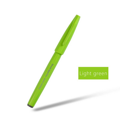 1 gab Japan Pentel Touch Brush Pildspalva ar mīkstu galu pasteļkrāsu kaligrāfijas pildspalvas Zīmēšanas mākslas marķieri Burti Skolas mākslas piederumi