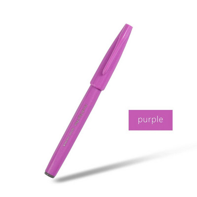1 gab Japan Pentel Touch Brush Pildspalva ar mīkstu galu pasteļkrāsu kaligrāfijas pildspalvas Zīmēšanas mākslas marķieri Burti Skolas mākslas piederumi