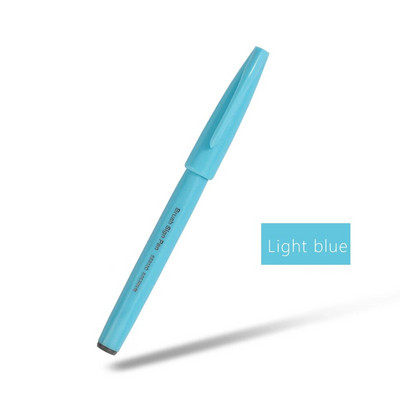 1 gab Japan Pentel Touch Brush Pildspalva ar mīkstu galu pasteļkrāsu kaligrāfijas pildspalvas Zīmēšanas mākslas marķieri Burti Skolas mākslas piederumi