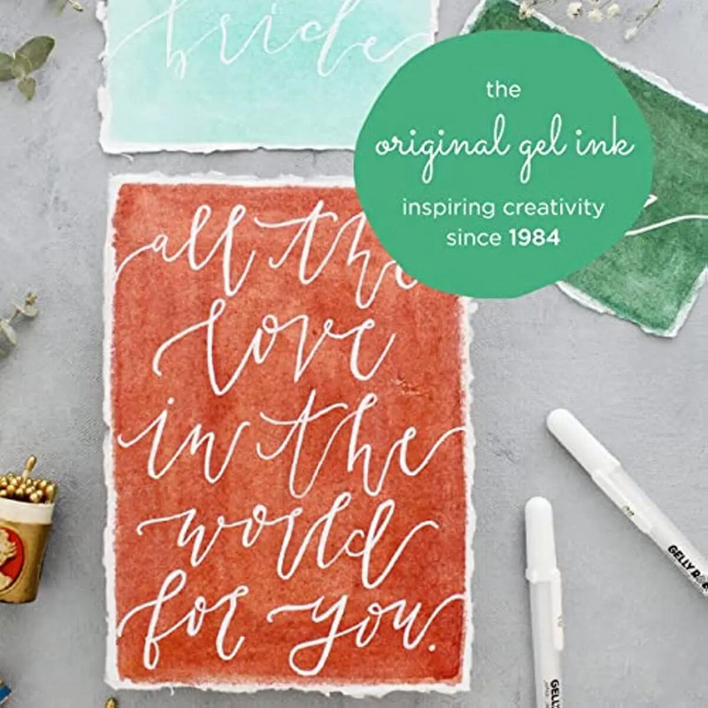 3GAB SAKURA Gelly Roll Gel Pens Izcelts marķieris žurnālu rakstīšanai Māksla Zīmējums Klasisks balta tinte Asorti Point Smalks Vidējs Trekns