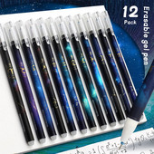 12 gab./kastīte Divpadsmit zvaigznāju dzēšams gēla pildspalva 0,5 pilnas adatas caurule slīpējama karstuma dzēšama pildspalva Skolas biroja piederumi