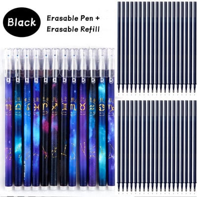 12 gab./kastīte Divpadsmit zvaigznāju dzēšams gēla pildspalva 0,5 pilnas adatas caurule slīpējama karstuma dzēšama pildspalva Skolas biroja piederumi