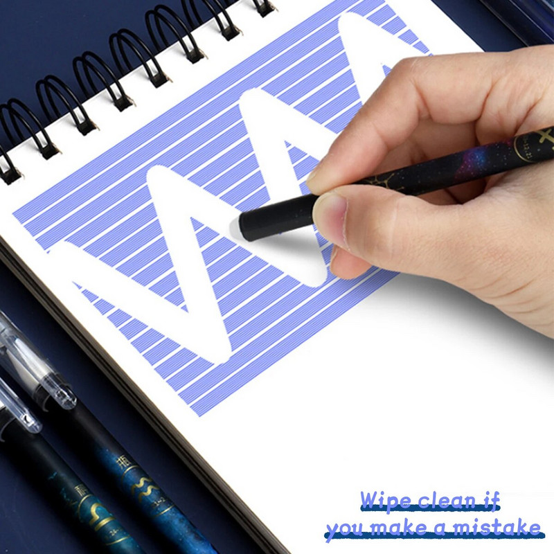 12 gab./kastīte Divpadsmit zvaigznāju dzēšams gēla pildspalva 0,5 pilnas adatas caurule slīpējama karstuma dzēšama pildspalva Skolas biroja piederumi