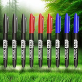 10/5 tk mustad püsivad markerid kunstniku esiletõstjatele Veekindel kilekotil Metallpaber must kaart Laps Õpilane Kirjuta