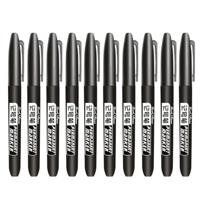 10/5 tk mustad püsivad markerid kunstniku esiletõstjatele Veekindel kilekotil Metallpaber must kaart Laps Õpilane Kirjuta