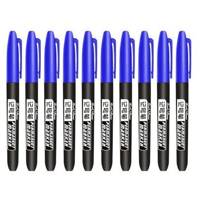 10/5 tk mustad püsivad markerid kunstniku esiletõstjatele Veekindel kilekotil Metallpaber must kaart Laps Õpilane Kirjuta