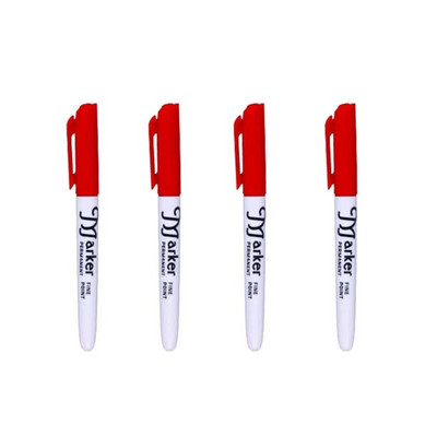 4 gab./komplektā Pastāvīgais marķieris Neizdzēšami ūdensnecaurlaidīgi eļļaini pildspalvas Ūdensnecaurlaidīgi marķieri Pildspalvu biroja skolas kancelejas preces