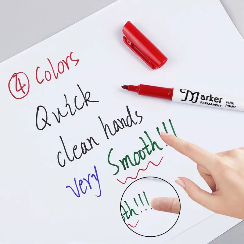 4 gab./komplektā Pastāvīgais marķieris Neizdzēšami ūdensnecaurlaidīgi eļļaini pildspalvas Ūdensnecaurlaidīgi marķieri Pildspalvu biroja skolas kancelejas preces