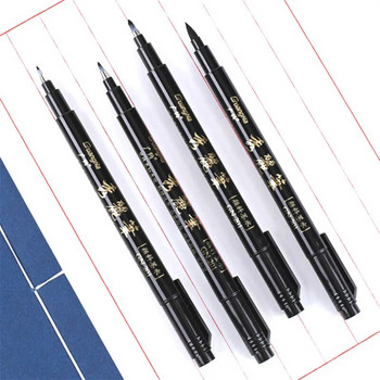 Нов набор от качествени калиграфски химикалки Fine Liner Tip Medium Brush Pens for Signature Рисуване Ръчно надписване Училищен албум Художествени принадлежности