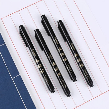 Нов набор от качествени калиграфски химикалки Fine Liner Tip Medium Brush Pens for Signature Рисуване Ръчно надписване Училищен албум Художествени принадлежности