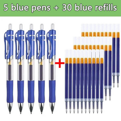 Suure mahutavusega geelpliiatsite komplekt Pastapliiatsi kuulotsaga 0,5 mm täidis Kooli- ja kontoritarbed Kirjatarvete tarvik Neutraalne pliiats