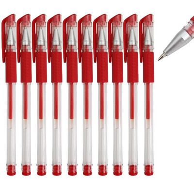 10 tk/komplekt Must geelpliiats, üliõpilaseksami kontori allkiri, läbipaistev pliiats, armsad statsionaarsed tarvikud, neutraalne pliiats 0,5 mm