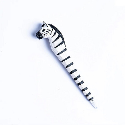 Koka grebuma dzīvnieku pildspalva ar rokām darināta koka mākslas melnā krāsa gēla tintes pildspalvas rakstīšanai parakstu dekorēšanai biroja skola A6029