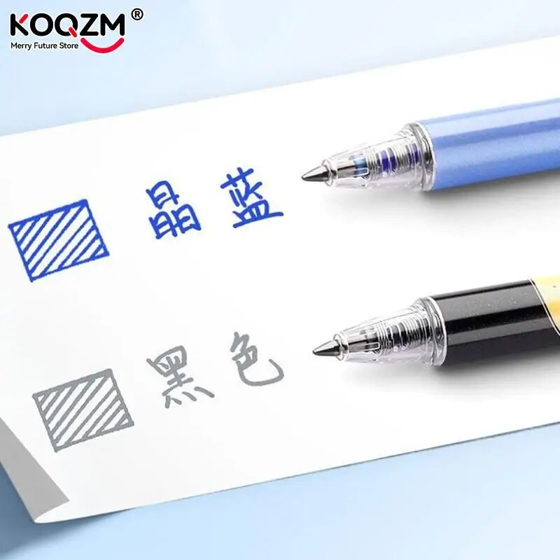 Set de stilouri cu gel șters cu astronaut de desene animate drăguț, cu reumplere de cerneală, 0,5 mm, negru, albastru, papetărie Kawaii, rechizite școlare pentru copii