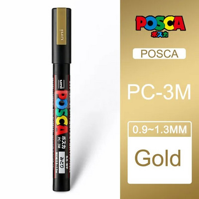 1 τεμ Uni Posca Paint Marker Pen PC-3M Acrylic Plumones DIY Graffiti Manga Cards Αφίσες Rock Ceramic Metallic Craftwork Paint Paint