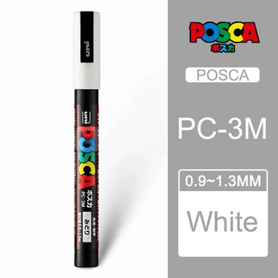 1 τεμ Uni Posca Paint Marker Pen PC-3M Acrylic Plumones DIY Graffiti Manga Cards Αφίσες Rock Ceramic Metallic Craftwork Paint Paint