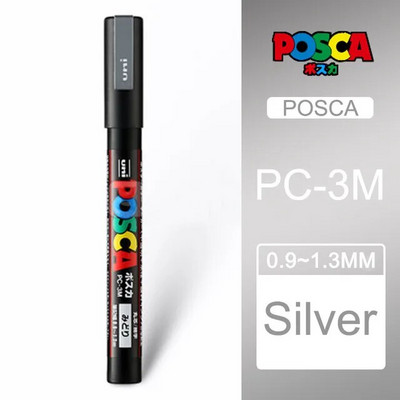 1 τεμ Uni Posca Paint Marker Pen PC-3M Acrylic Plumones DIY Graffiti Manga Cards Αφίσες Rock Ceramic Metallic Craftwork Paint Paint